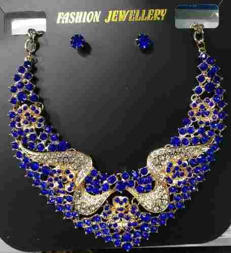 Blue Stone Fashion Necklace