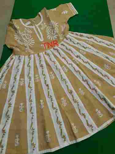 Lakhnavi Kids Frock With Embroidery