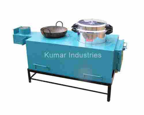 Eco Friendly Manual Firewood Double Cooker and Kadaai with 1 Year of Warranty