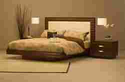 Modern Double Bed Teak Polish or Walnut Polish