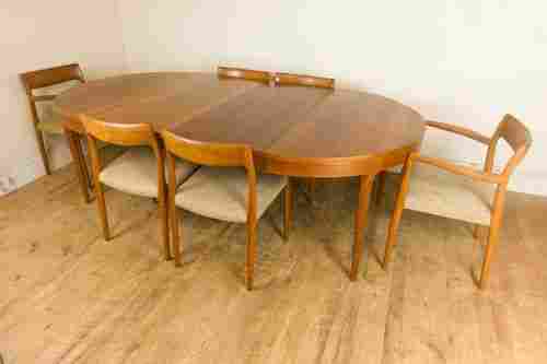 Vintage Retro Teak J L Moller Dining Table and 6 Model 77 Chairs