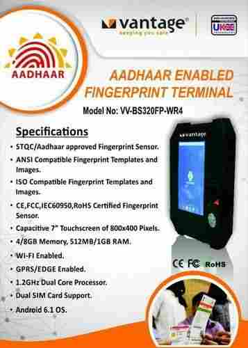 Aadhar Enabled Fingerprint Terminals