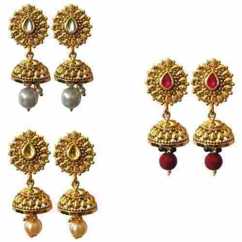 Gold Plated Fancy Combo Jhumaki Earring