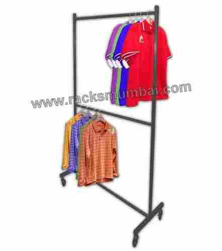 Hanging Rolling Rack Double Level For Garments