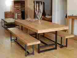 Metal Wooden Dinning Table
