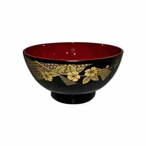 Japanese Black Flower Design Bowl