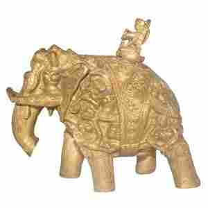Brass Elephant Krishna 20CM