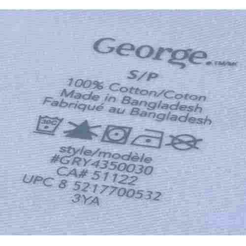 Heat Transfer Care Labels Printing Stickers For Cloth