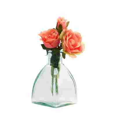 Recycled Glass Bud Vase (Square Dome)