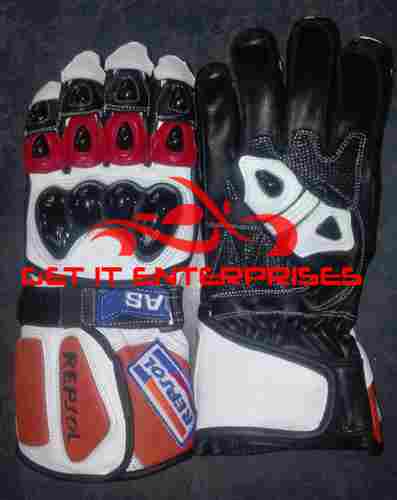 Repsol Honda Motorbike Racing Leather Gloves