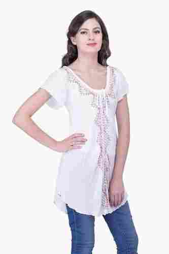 Stylish Ladies Rayon Embroidered Tops