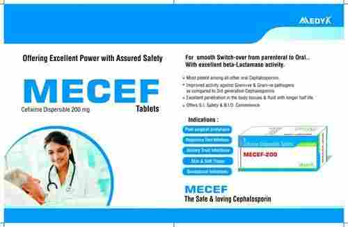 MECEF 200 Cefixime Dispersible Tablets