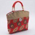 Fancy Feather Design Bag With Motif