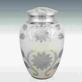 Precisely Crafted Pearly White Cremation Urns