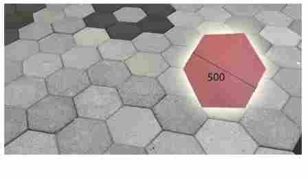 Playground Safety Hexagon Interlocking Rubber Tiles With Pin-Hole