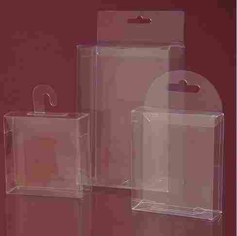 Clear Plastic Rectangular Round Hanger Boxes
