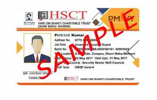 PVC ID CARDS FOR PMKVY Center Student