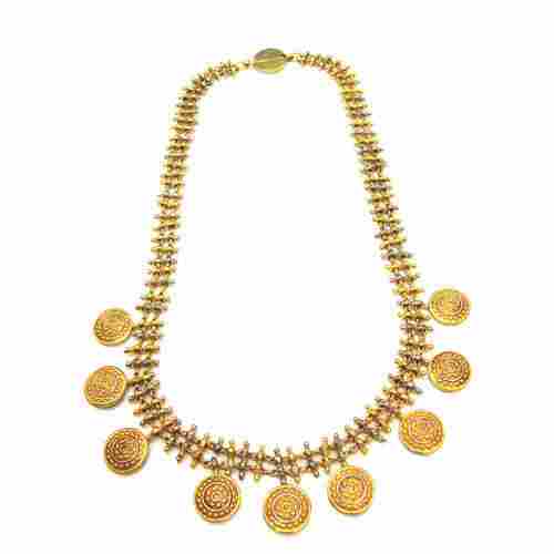 925 Old Silver Gold Plated Necklace Set