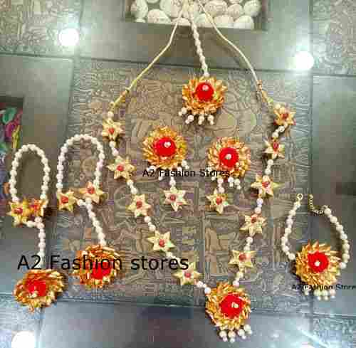 Handmade Gota Flower Necklace