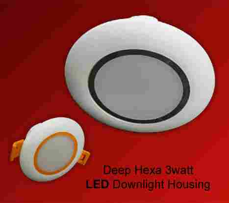 Deep Hexa 3 watt LED Down light Housing