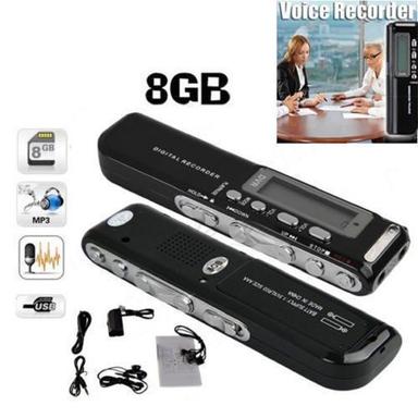 Digital Usb Voice Recorder 8Gb Line-In Telephone Adapter Battery Life: 30 Hours