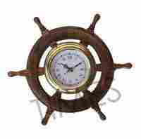 Decorative Ship Wheel Nautical Wall Clock