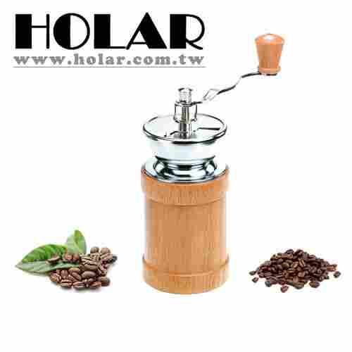 [Holar] 100% MIT Natural Ceramic Hand Crank Coffee Grinder With Rubber Wood