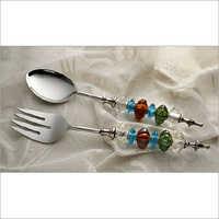 Silver Stainless Steel Salad Server