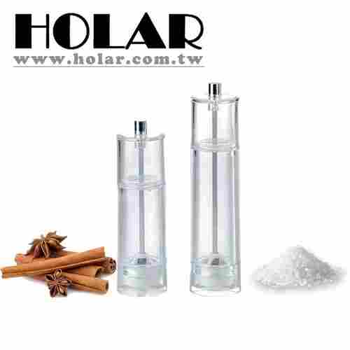 Clear Plastic Salt And Pepper Mill With Ceramic Grinder