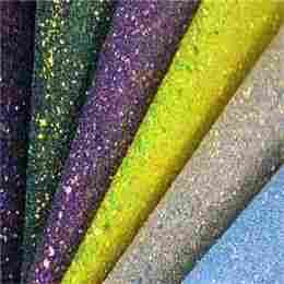 BUENO 3D mixed-color glitter leather