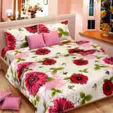 Floral Block Printed Bed Sheet 