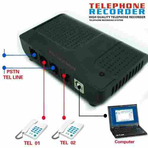 2 Port USB Intellicall Voice Logger Telephone Recorder