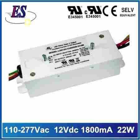 22W Constant Voltage LED Driver with 1-10V Dimmable
