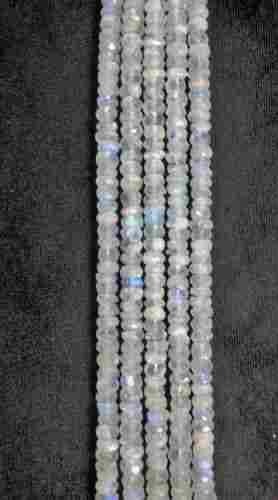 Natural White Rainbow Rondelle Faceted