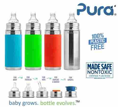 260 Ml Stainless Steel Sippy bottle With Silicone Xl Sipper Spout