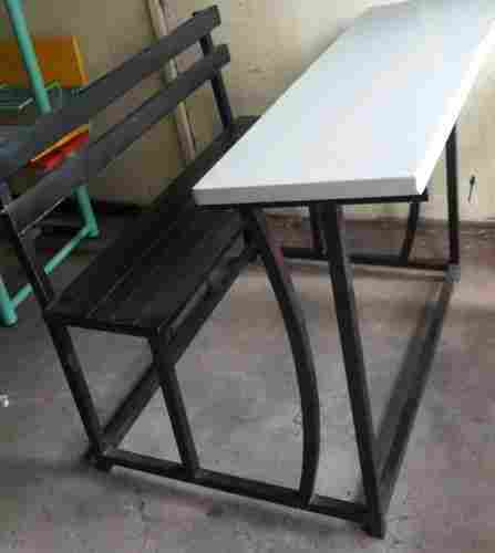 Black And White Metal School Bench