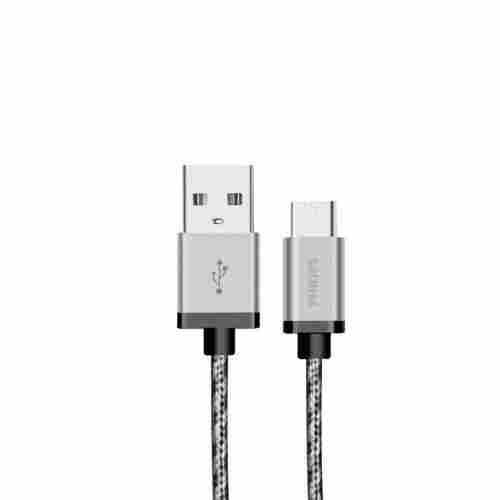 Fast Charging and Data Transfer USB Cable 1.2 Mtr (Grey) (Philips DLC2518N)