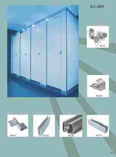 HPL Sheets Toilet Cubicle Partition with Alluminium Alloy