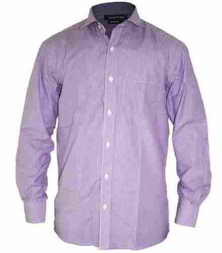 Groviano Men Striped Formal Purple Shirt