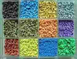 Colored Reprocessed Plastic Granules