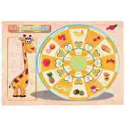 Clock Cognitive Plate For Kids