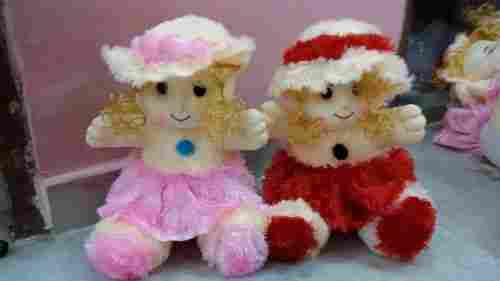 Pink and Red Soft Toys