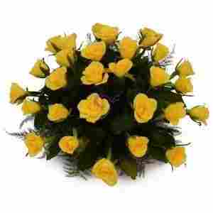 Yellow Basket flower bouquet