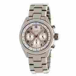 Mens Silver Dial Chronograph Watch