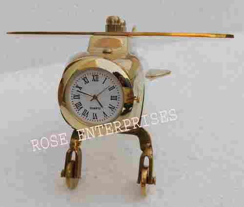 Nautical Decorative Brass Airoplane Clock