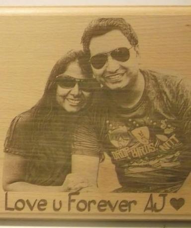 Personalized Engraved Wooden Photo Plaque
