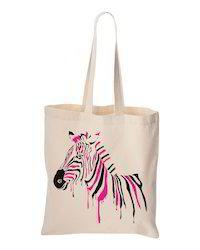 Colour Zebra Theme Cotton Bag