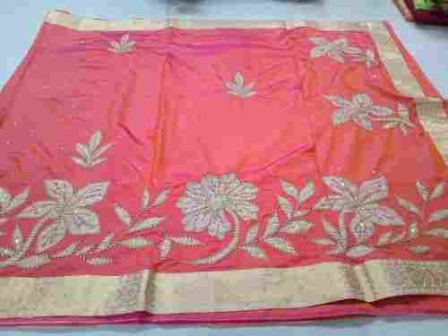 Fancy Raw Silk Sarees With Embroidery