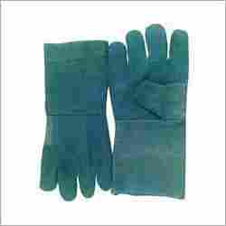 Green Color Jeans Hand Gloves