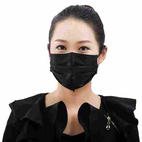 Disposable Black Non Woven Face Mask Anti Air Pollution